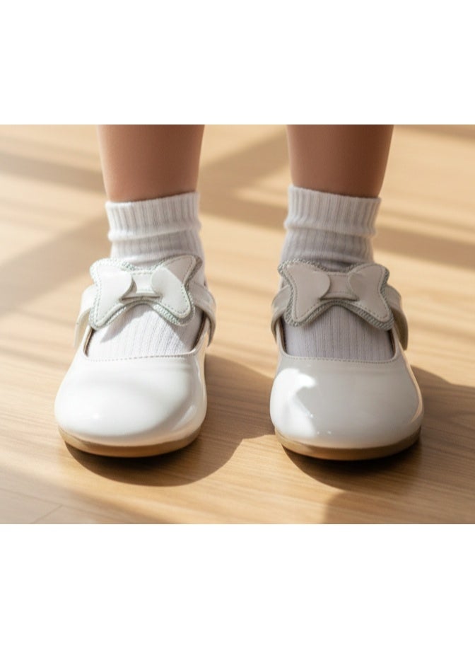 Girls' shoes with a bow on top - Image 1